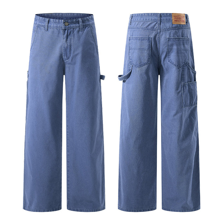 Herren Weite Utility-Denimhose mit Karabinerkette und Hammerschlaufe Echo Archiv