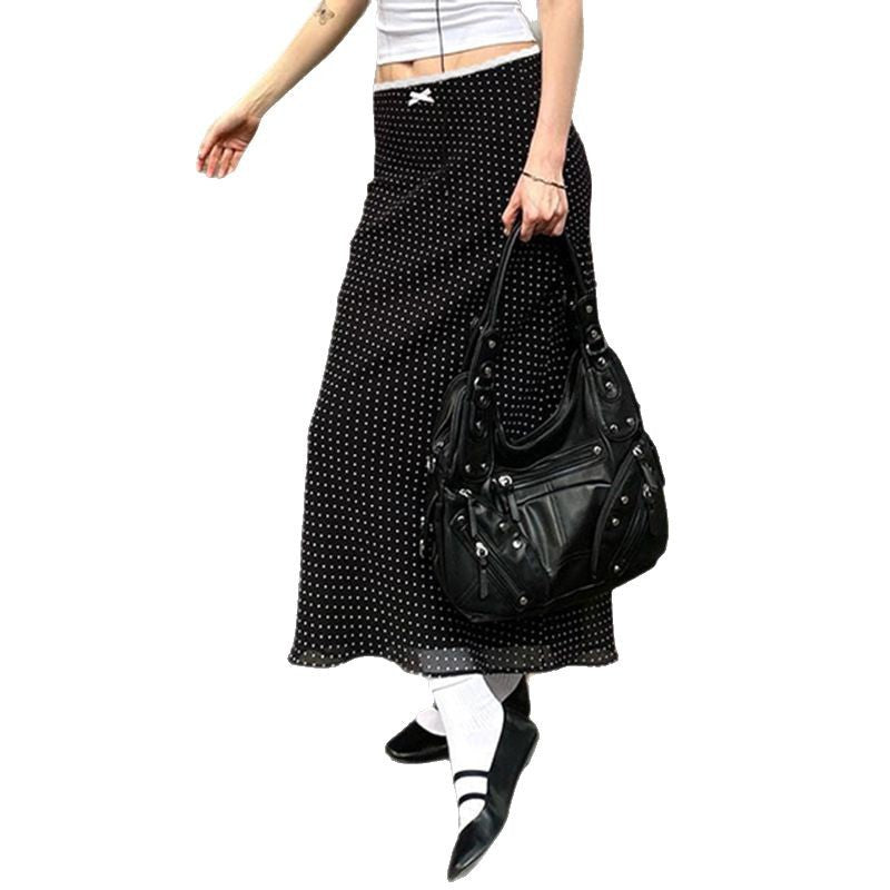 Damen Maxirock mit elegantem Punktmuster und bequemem Elastikbund Echo Archiv