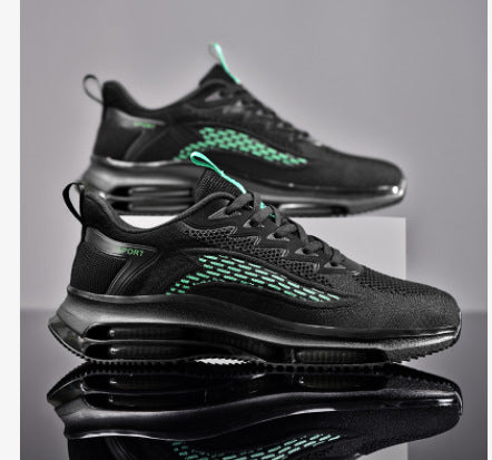Herren Sichtbar luftgepolsterte Running-Sneaker mit Dual-Air-Kammer und atmungsaktivem Strickoberteil – Norré