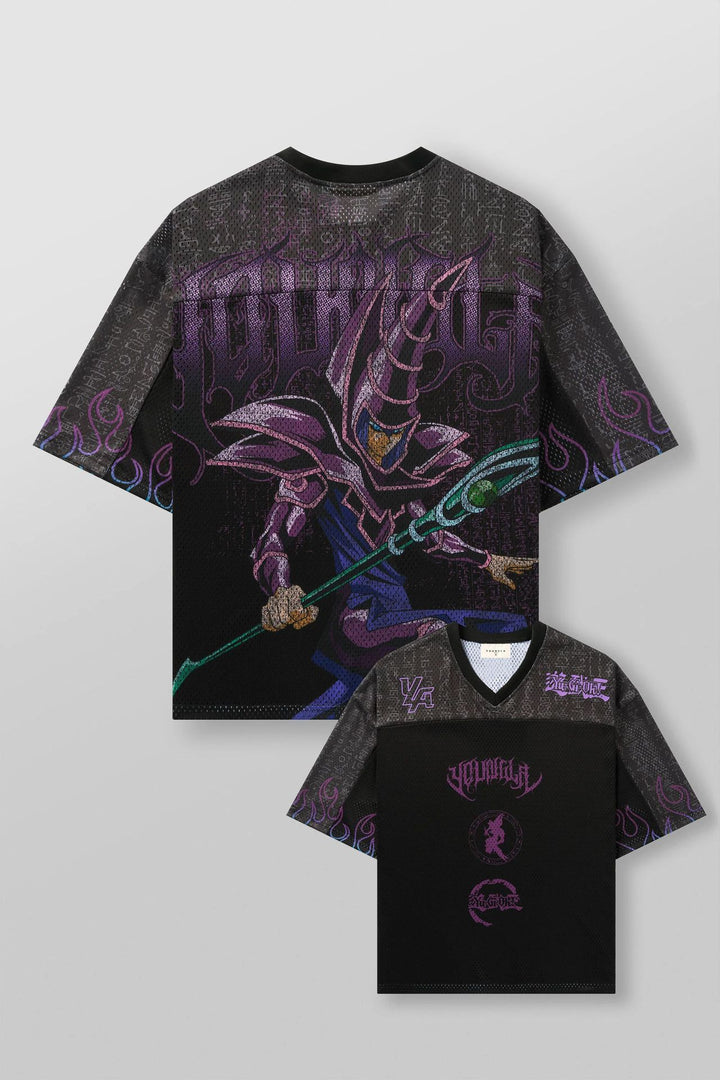Unisex nan atmungsaktives Netz-Jersey mit großflächigem Anime-Print und V-Ausschnitt Echo Archiv