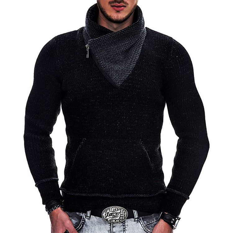 Herren Strickpullover mit hohem Kragen Echoarchiv