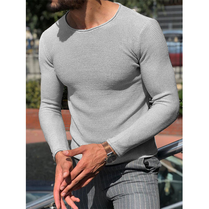 Herren Langarmshirt mit strukturiertem Design Echoarchiv