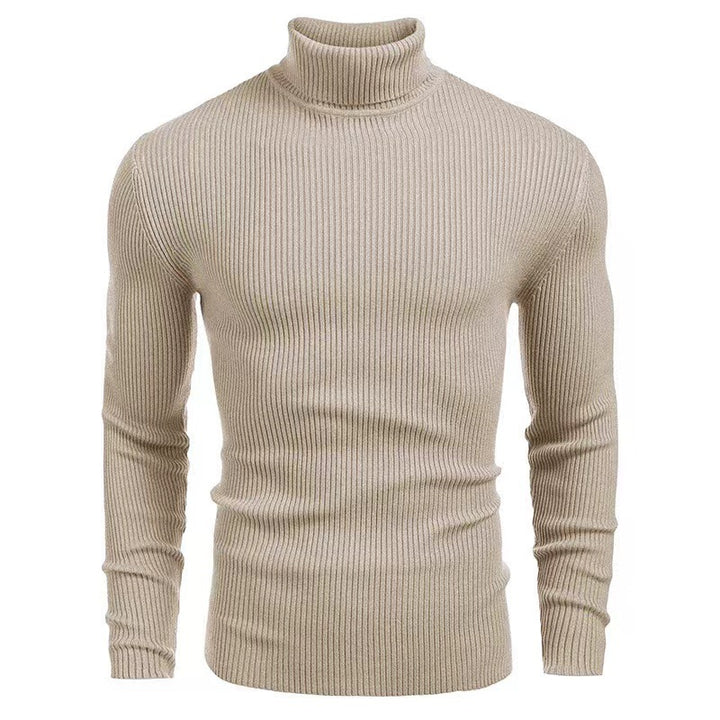 Herren nan Rippstrick Rollkragenpullover figurnaher elastischer Feinstrick Echo Archiv