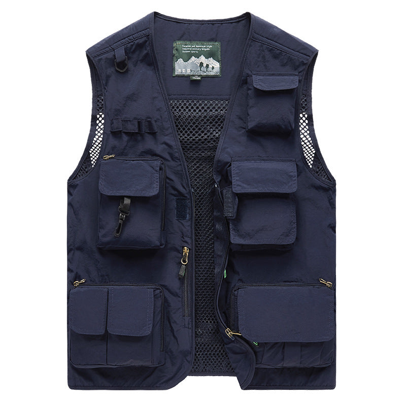 Herren Multifunktionale Angel- und Outdoorweste mit Mesh-Rücken und Mehrfachtaschen – Marzano