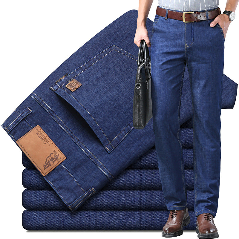 Herren hochwertige Denim-Hose mit funktionalen Taschen Echoarchiv
