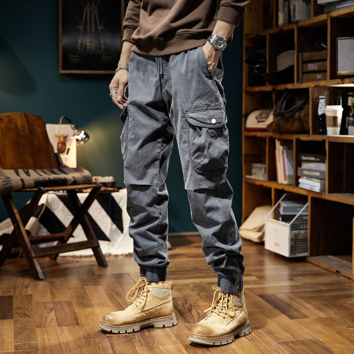 Herren Militärisch inspirierte Cargo-Joggerhose mit Tunnelzugbund und Klapp-Utility‑Taschen Echo Archiv