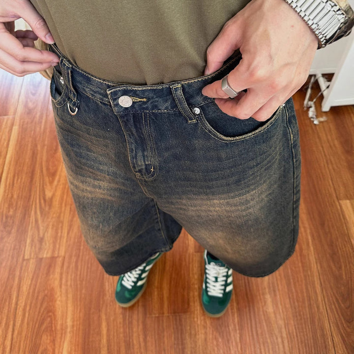 Damen Weitgeschnittene Jeans-Shorts Echoarchiv
