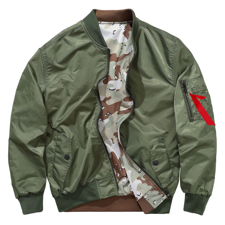 Herren  leichte Aviator Bomber mit camouflagebedrucktem Futter und Ärmel-Reißverschlusstasche Echo Archiv