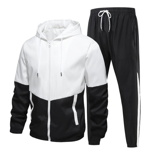 Herren Zweiteiliges Trainingsanzug-Set mit Kapuzenjacke und elastischer Jogginghose Echo Archiv