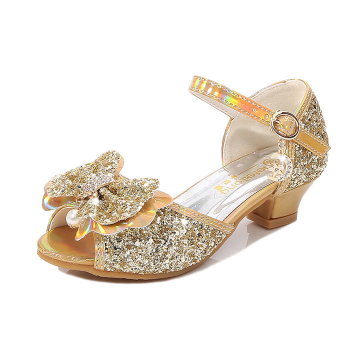 Mädchen Glitzernde Ballerinas mit Schleifenakzent Echo Archiv