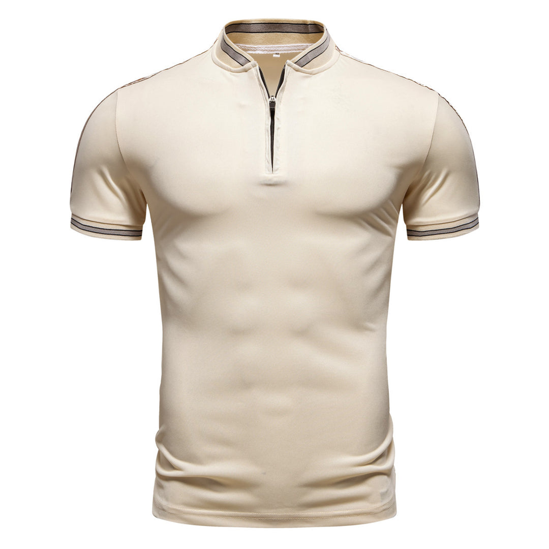 Herren Poloshirt mit hochwertigem Stehkragen und praktischem Reißverschluss Echoarchiv