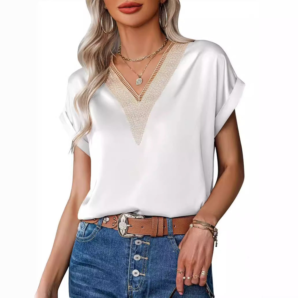 Damen Bluse mit elegantem Spitzenbesatz Echo Archiv