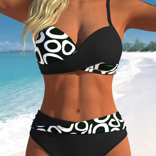 Damen Bikini-Set mit verführerischem Wickeldesign und hübschem Muster Echo Archiv