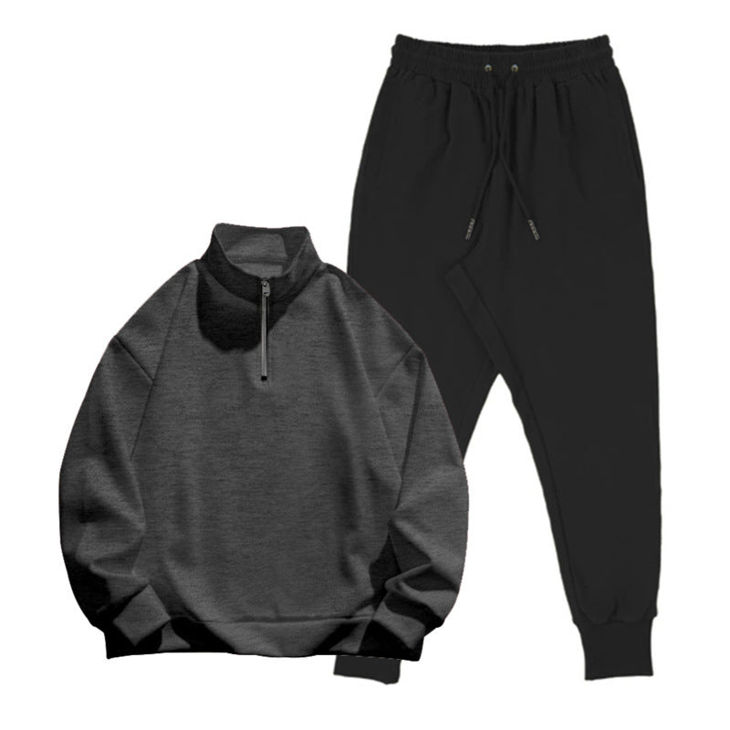 Herren lässiges Trainingsanzug-Set mit praktischen Taschen und modernem Stehkragen Echoarchiv