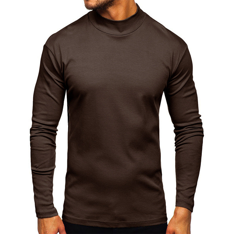 Herren Langarmshirt mit Stehkragen aus hochwertigem Material – Arvello