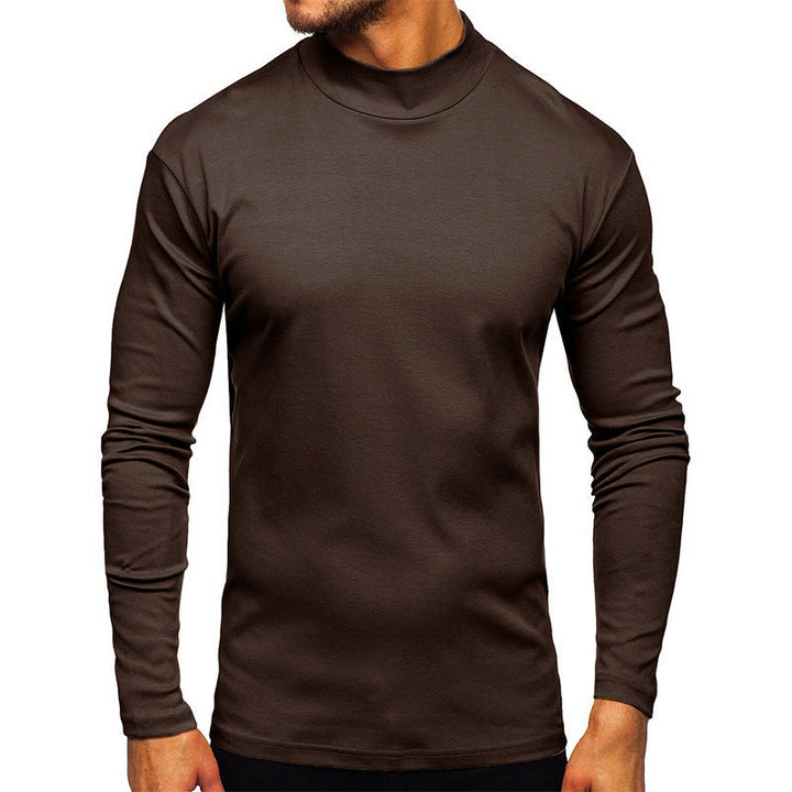 Herren Langarmshirt mit Stehkragen aus hochwertigem Material – Arvello