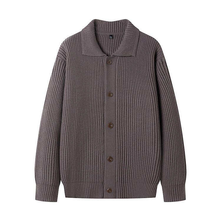 Herren Strickjacke mit sportlichem Design und modischem Schalkragen Echoarchiv
