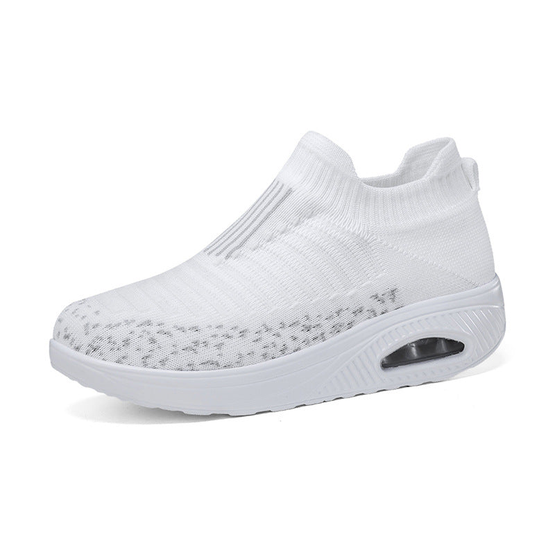 Damen nan gestrickter Schlupf-Walking-Sneaker mit anatomischer Pronationsstütze, Luftpolster-Zwischensohle und sockenähnlichem Schaft Echo Archiv