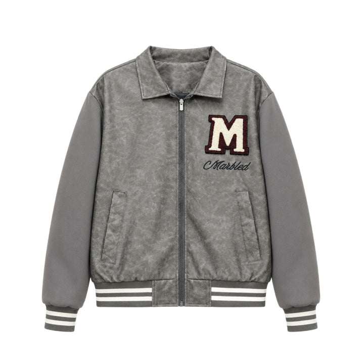 Herren Modische Bomberjacke mit Stickdetails Echo Archiv