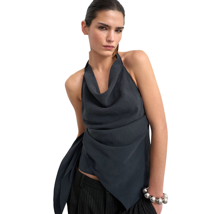Damen Elegantes Wickeltop mit asymmetrischem Saum Echo Archiv
