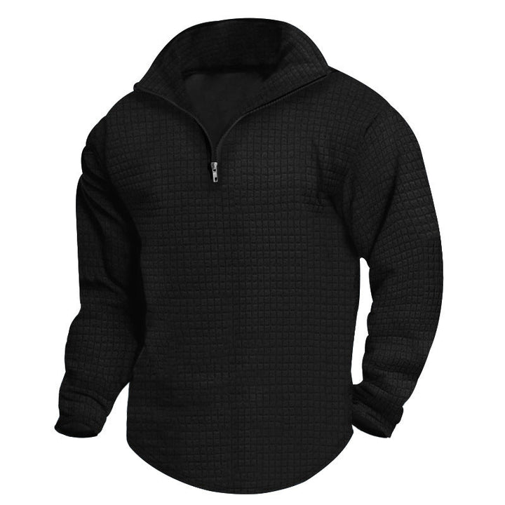Herren Wärmeisolierter Pullover mit halbhohem Kragen und strukturierter Oberfläche – Marzano