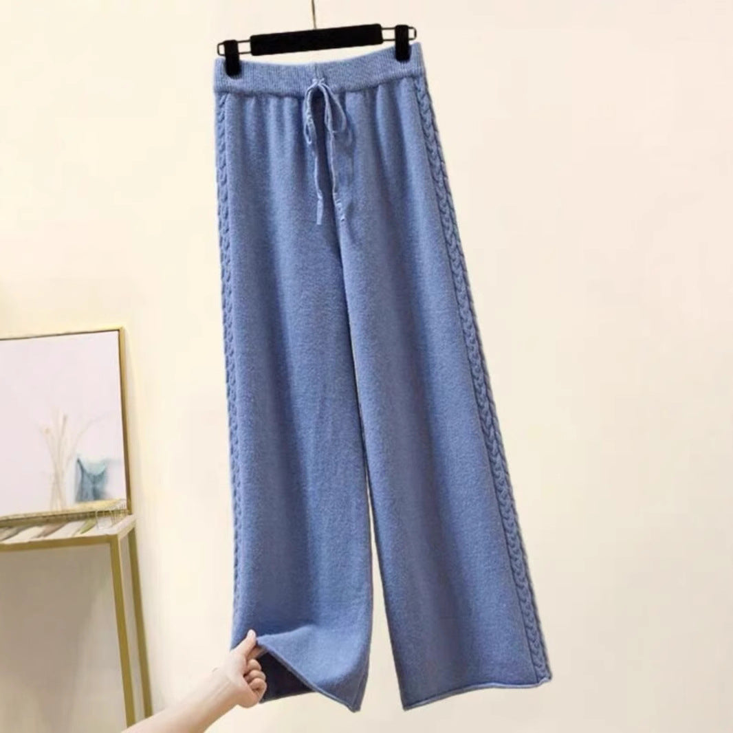 Damen Hochwertige weite Strickhose Echo Archiv