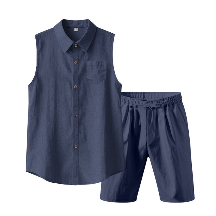 Herren ärmelloses Oberteil mit elastischen Shorts Echoarchiv