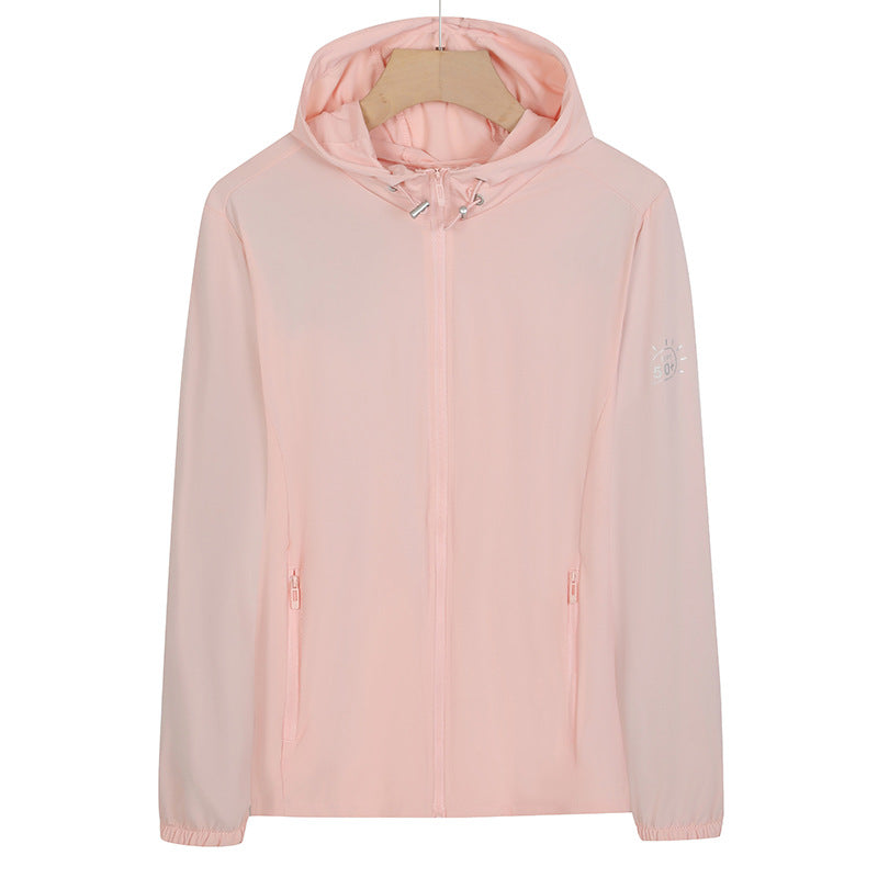 Unisex Leichte wind- und wasserabweisende Kapuzen‑Übergangsjacke mit durchgehendem Reißverschluss, Reißverschlusstaschen & elastischen Bündchen Echoarchiv
