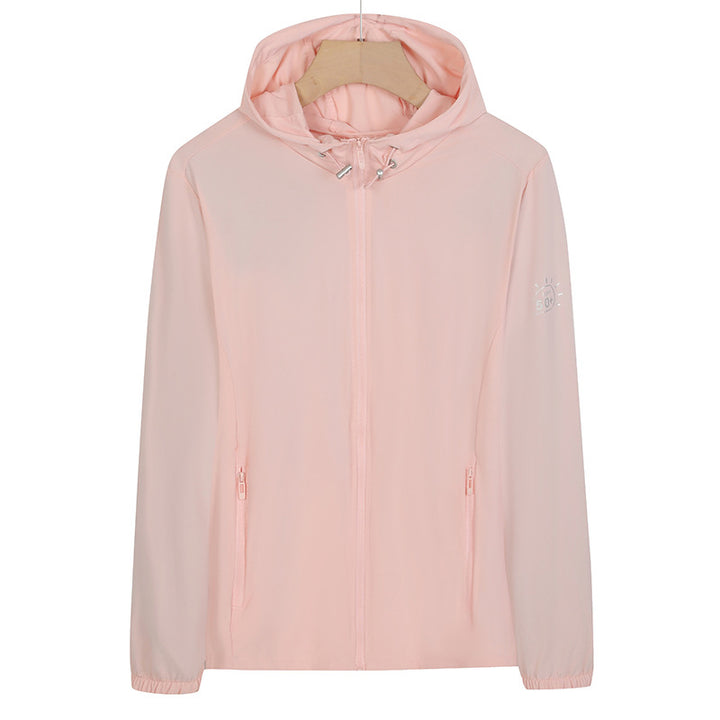 Unisex Leichte wind- und wasserabweisende Kapuzen‑Übergangsjacke mit durchgehendem Reißverschluss, Reißverschlusstaschen & elastischen Bündchen Echoarchiv