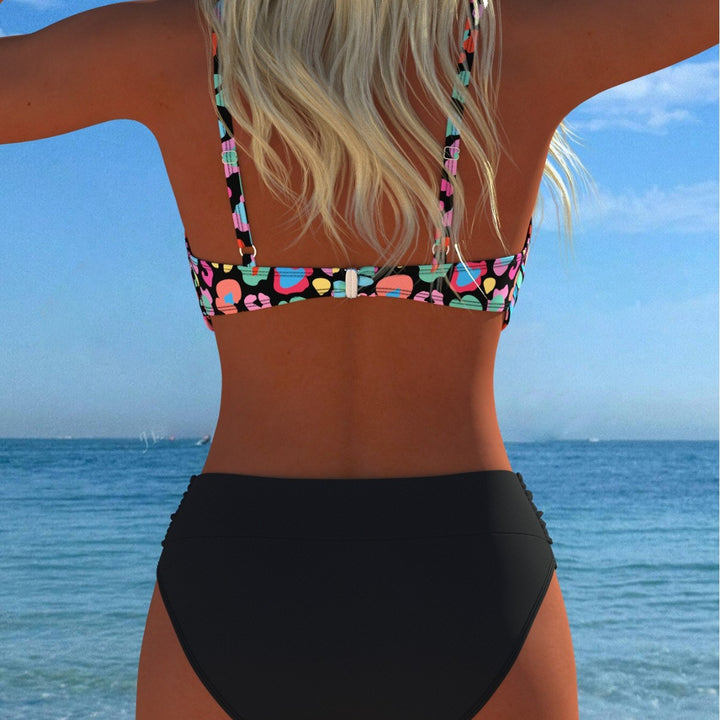 Damen Bikini-Set mit formendem Bustier und hoher Taille Echo Archiv