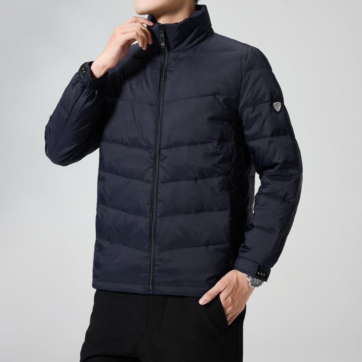 Herren Leichte gesteppte Thermojacke mit Stehkragen und winddichter Isolierung Echo Archiv