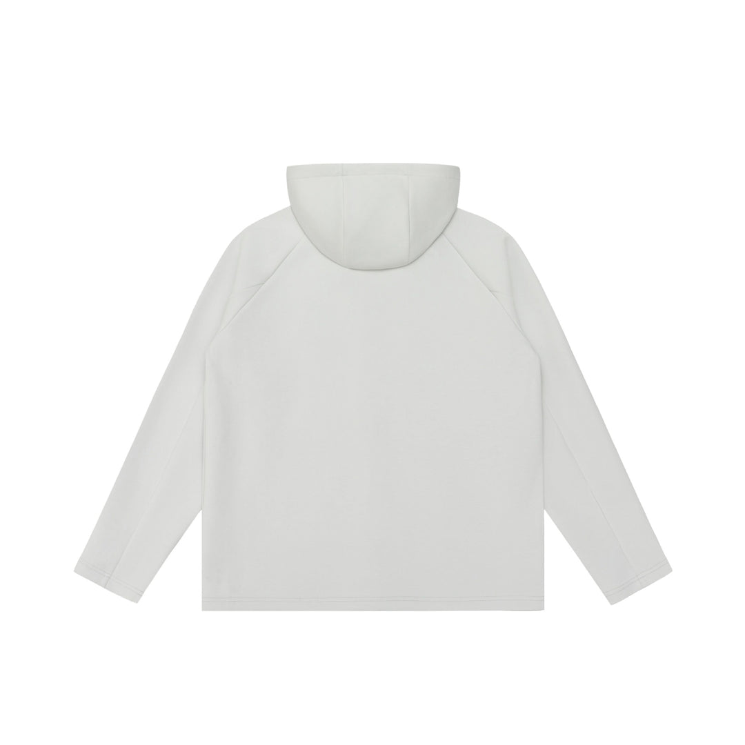 Unisex Minimalistische Kapuzen‑Zipjacke aus Softshell‑Fleece mit Raglanärmeln und wasserabweisenden Reißverschlusstaschen Echoarchiv