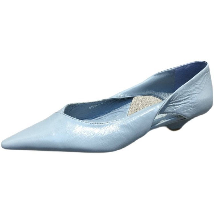 Damen Raffinierte Spitze Ballerinas mit Geschmeidiger Lederoberfläche Echoarchiv