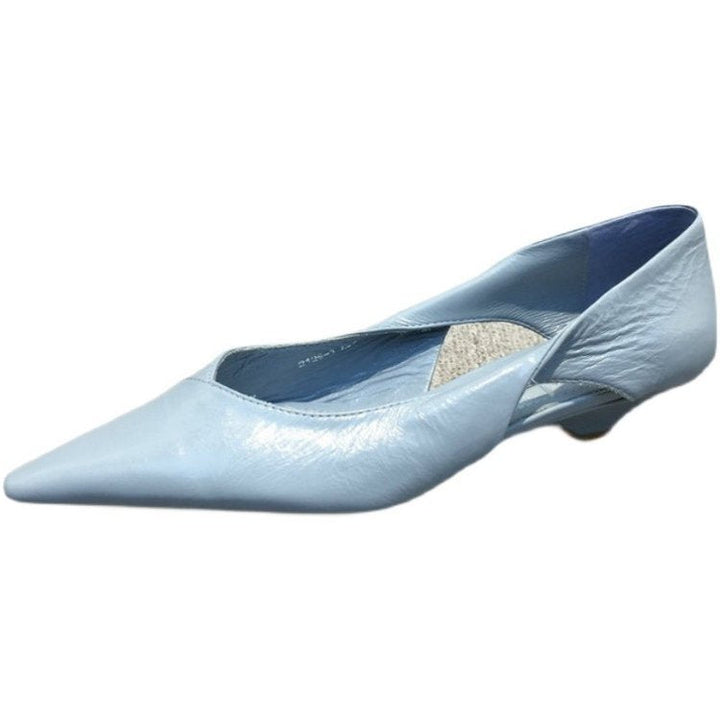 Damen Raffinierte Spitze Ballerinas mit Geschmeidiger Lederoberfläche Echoarchiv