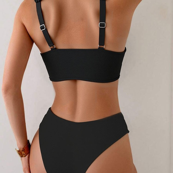 Damen Crop-Bikini-Set mit breiten Trägern Echo Archiv