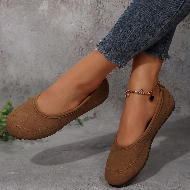 Damen  komfortable Ballerina-Slipper mit gepolstertem Komfortfußbett und rutschfester Profilsohle Echo Archiv
