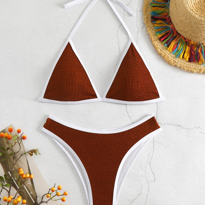 Damen Triangel-Bikini-Set mit kontrastierenden Borten Echo Archiv