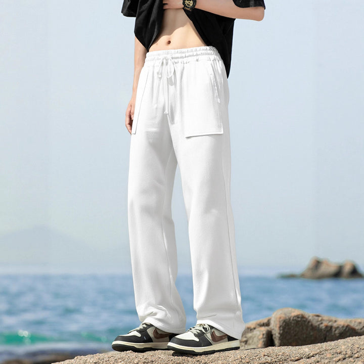 Herren Sportliche Freizeithose mit seitlichen Taschen und elastischem Bund Echoarchiv