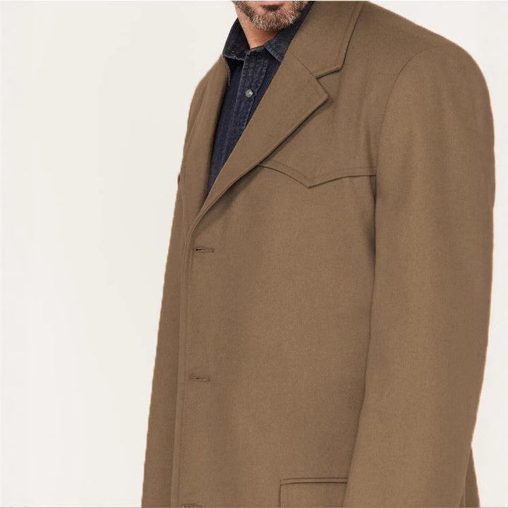 Herren eleganter Gehmantel mit einzigartigem Schnitt und stabilen Taschen Echoarchiv
