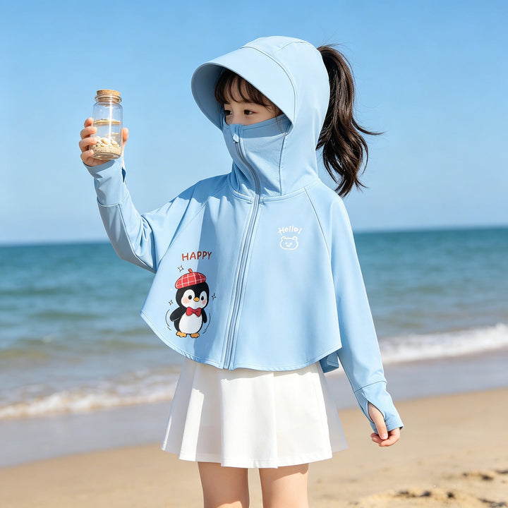 Mädchen Leichte Kapuzenjacke mit UV-Schutz Echo Archiv