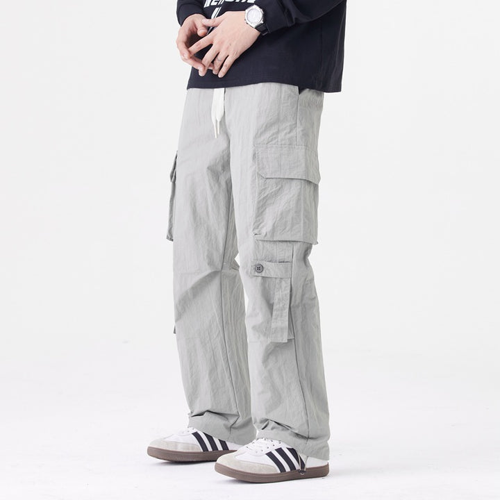 Herren Cargo-Hose mit multifunktionalen Taschen und verstellbarem Bund Echoarchiv