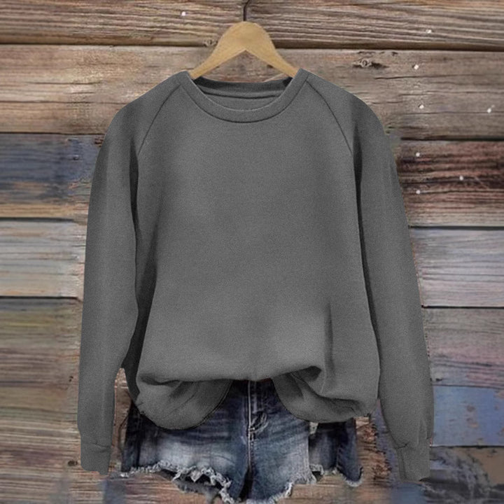 Damen Oversize Sweatshirt mit Raglanärmeln und elastischem Saum Echoarchiv