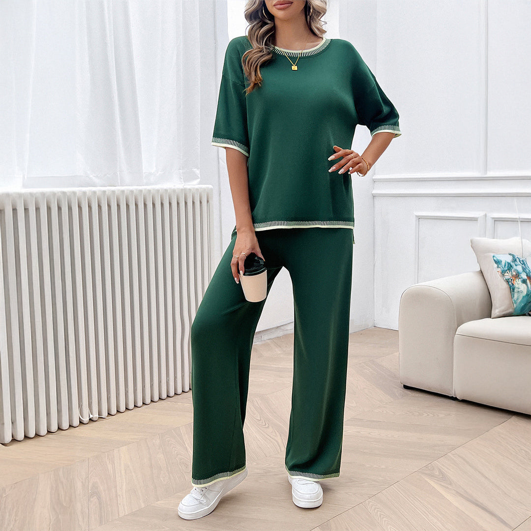 Damen Lässiges Set aus weitem Oberteil und weiten Hosen Echo Archiv