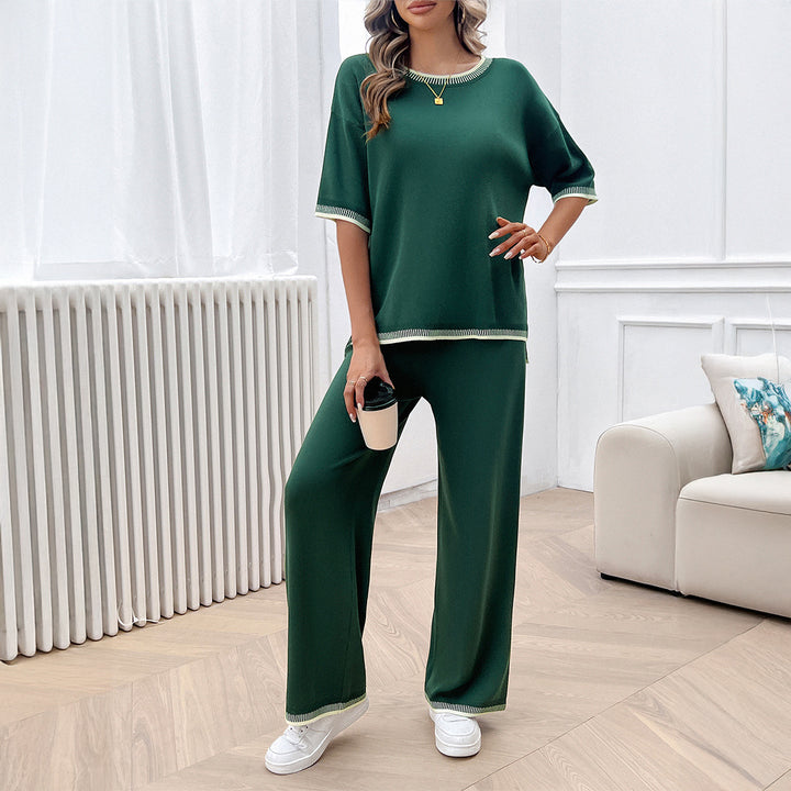 Damen Lässiges Set aus weitem Oberteil und weiten Hosen Echo Archiv