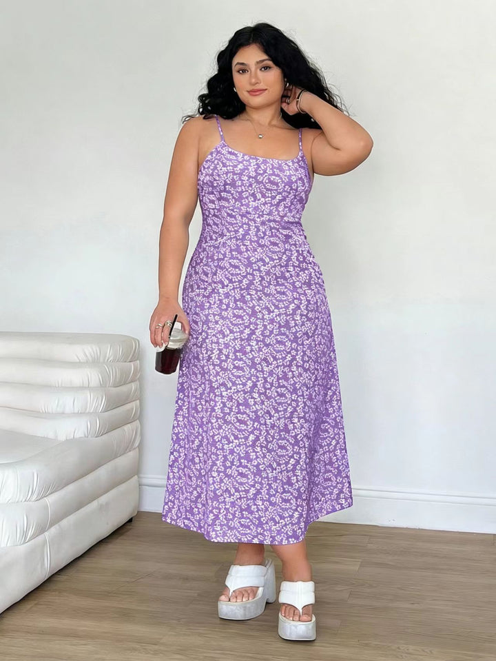 Damen Maxikleid mit feinem Blumenmuster und verstellbaren Spaghettiträgern Echo Archiv