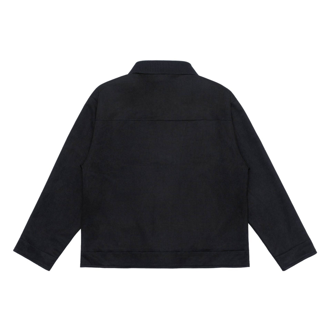 Herren Overshirt-Jacke aus strukturiertem Velours mit Rippenkragen Echoarchiv