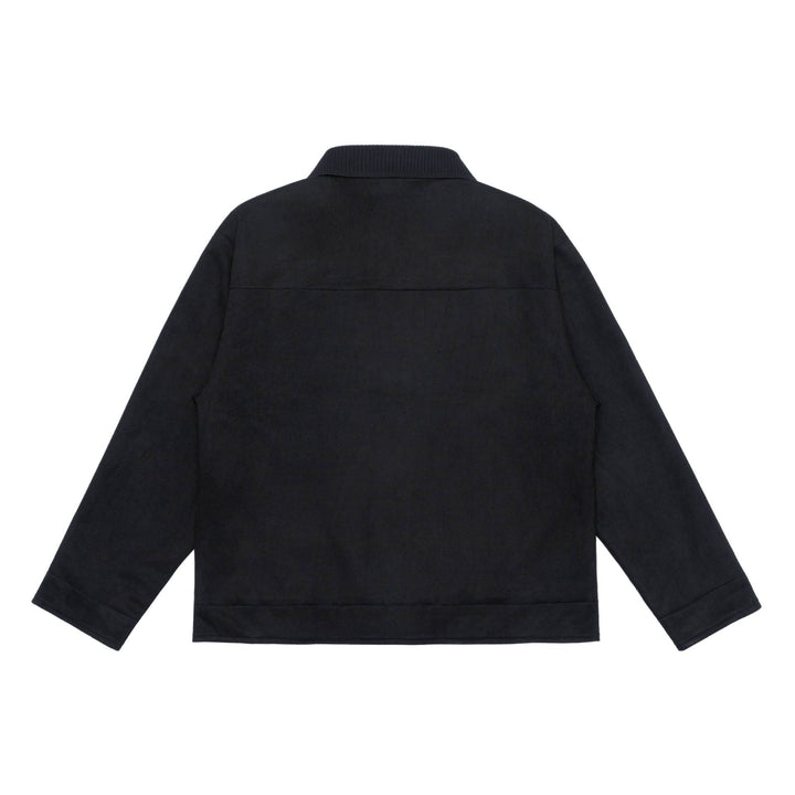 Herren Overshirt-Jacke aus strukturiertem Velours mit Rippenkragen Echoarchiv