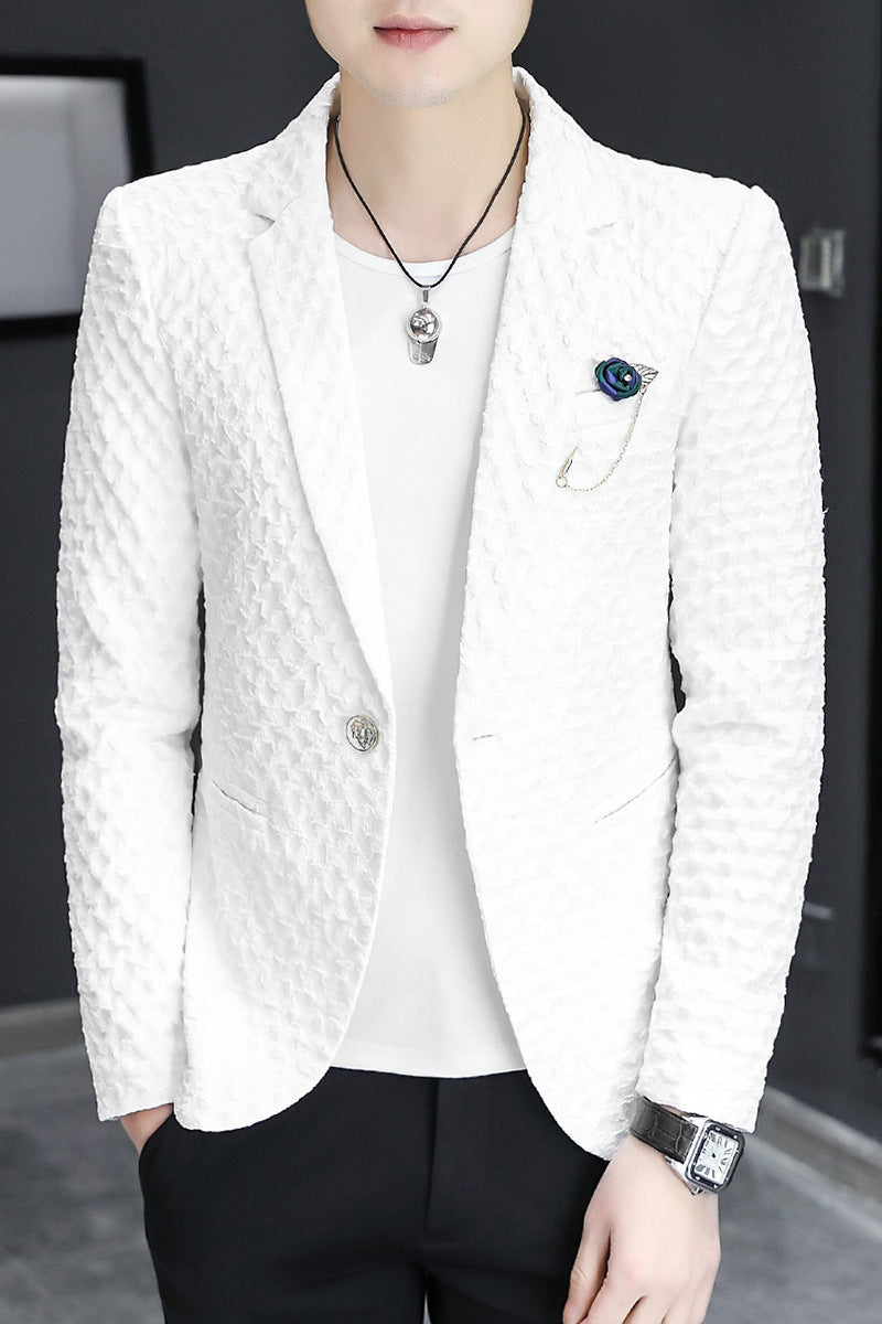 Herren eleganter, strukturierter Blazer Echoarchiv