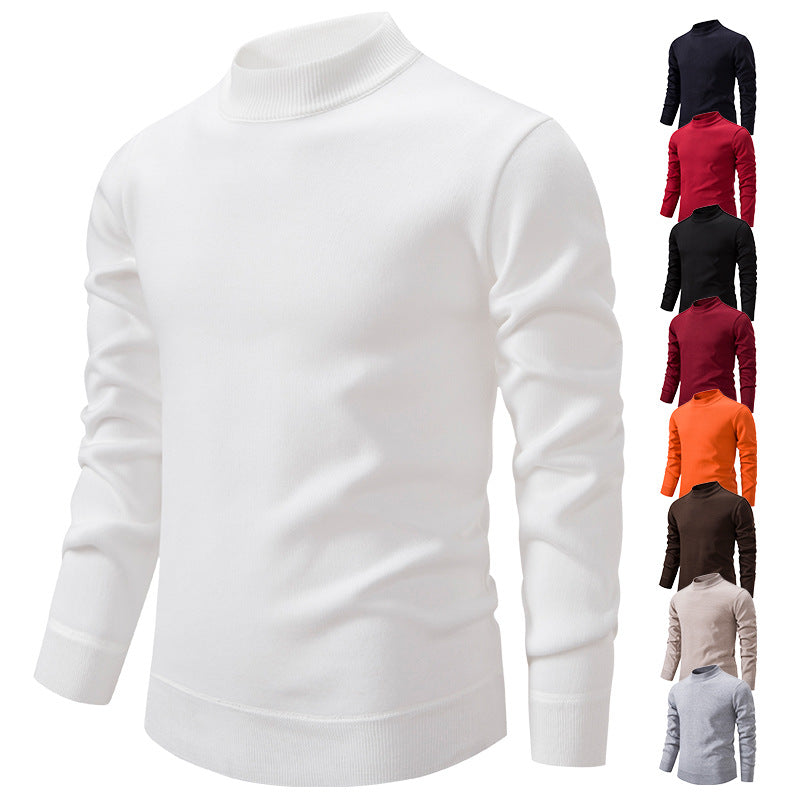 Herren Hochwertiger Strickpullover mit Echoarchivrnem Stehkragen Echoarchiv
