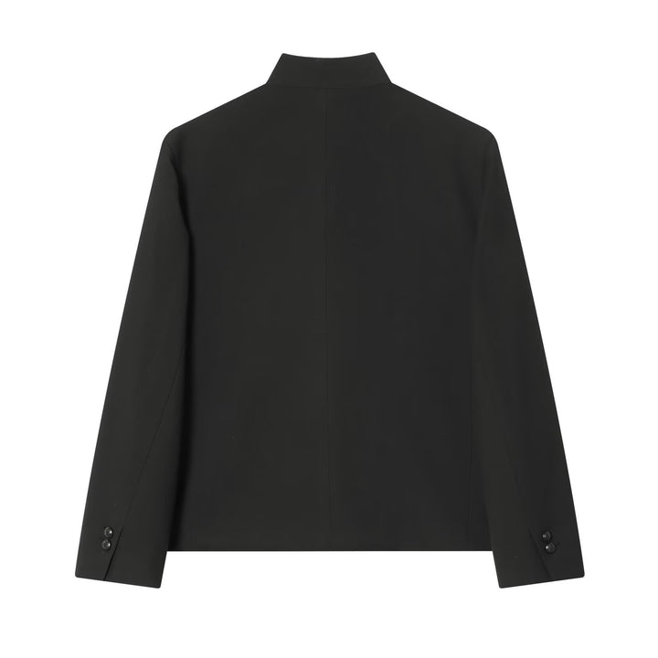 Damen Taillierter Kurzblazer mit Stehkragen und asymmetrischer Knopfleiste Echo Archiv